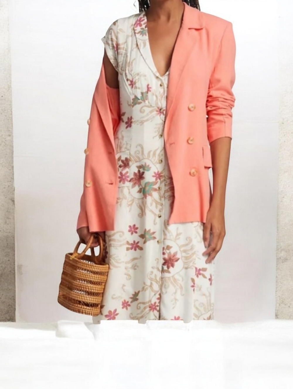 NWT Free People Olivia Blazer in Strawberry Colada Pink - Size XL